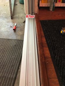 sliding door track repair - after - Austin, TX